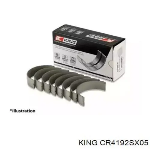 CR4192SX0.5 King juego de cojinetes de biela, cota de reparación +0,50 mm