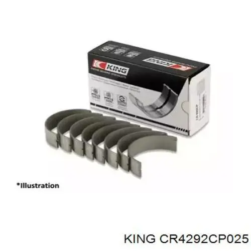 CR4292CP025 King juego de cojinetes de biela, cota de reparación +0,25 mm