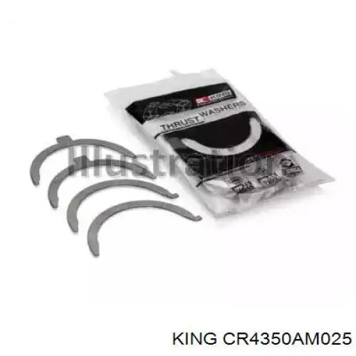 Juego de cojinetes de biela, cota de reparación (+0,25 mm) CR4350AM025 King