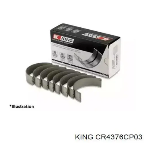 CR4376CP03 King juego de cojinetes de biela, cota de reparación +0,25 mm