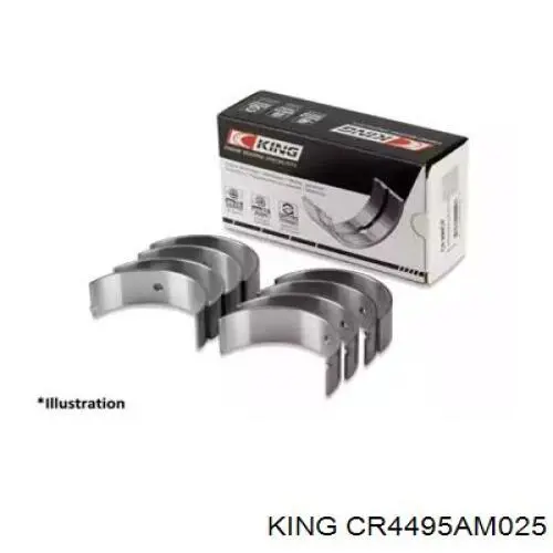 CR4495AM025 King juego de cojinetes de biela, cota de reparación +0,25 mm