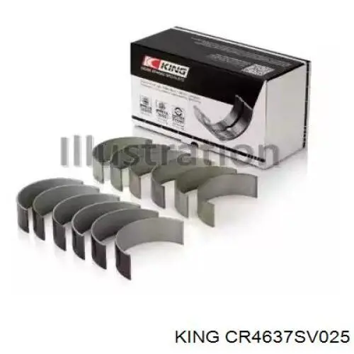 Juego de cojinetes de biela, cota de reparación (+0,25 mm) King CR4637SV025 precio, desde 59,59 EUR