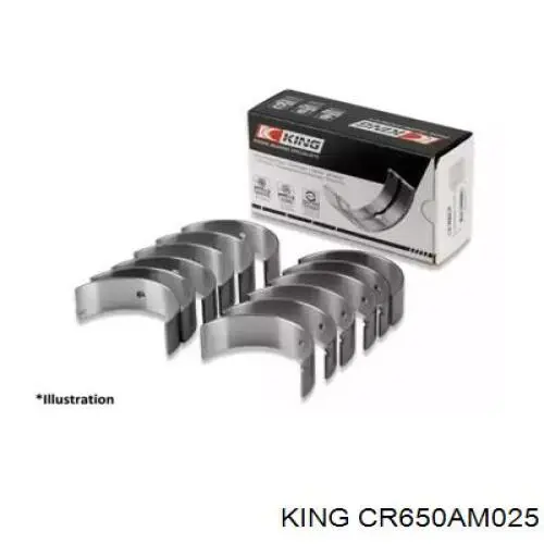 CR650AM025 King juego de cojinetes de biela, cota de reparación +0,25 mm