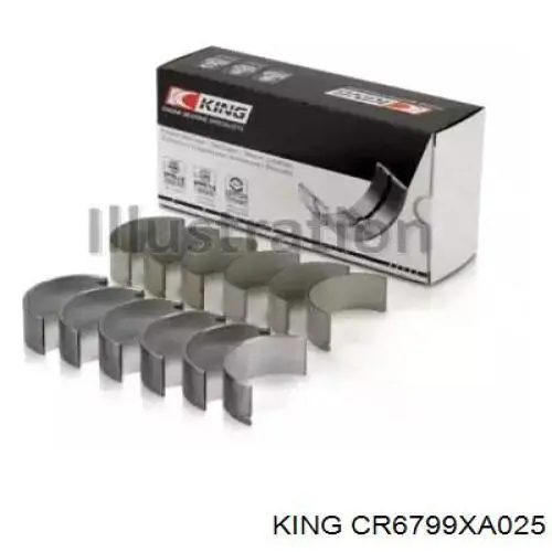 CR6799XA0.25 King juego de cojinetes de biela, cota de reparación +0,25 mm