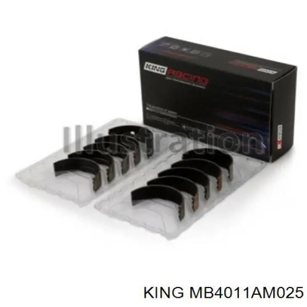 MB4011AM025 King juego de cojinetes de cigüeñal, cota de reparación +0,25 mm
