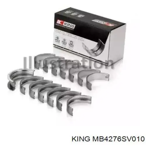 MB4276SV010 King Juego de cojinetes de cigüeñal, cota de reparación (+0,25 mm)