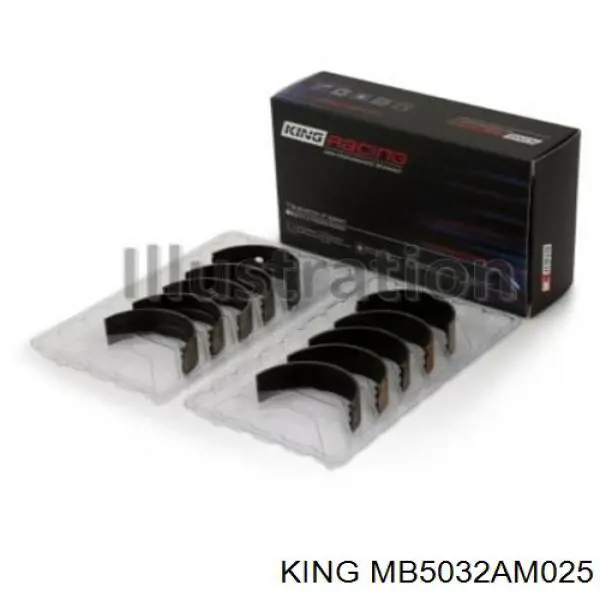 MB5032AM025 King juego de cojinetes de cigüeñal, cota de reparación +0,25 mm