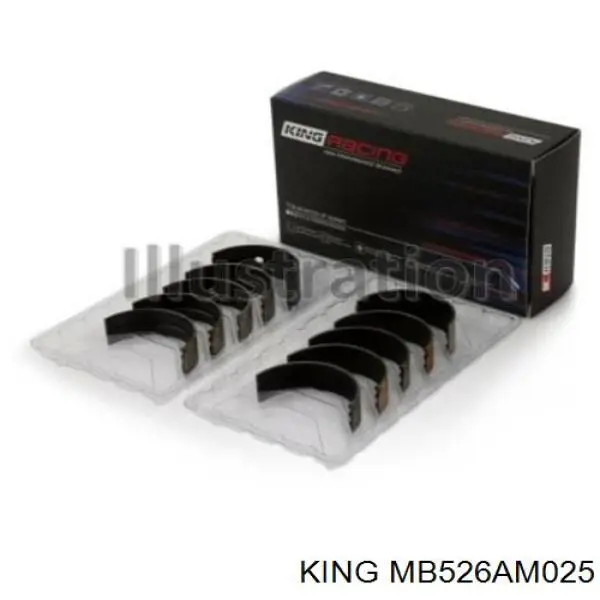 MB526AM025 King juego de cojinetes de cigüeñal, cota de reparación +0,25 mm