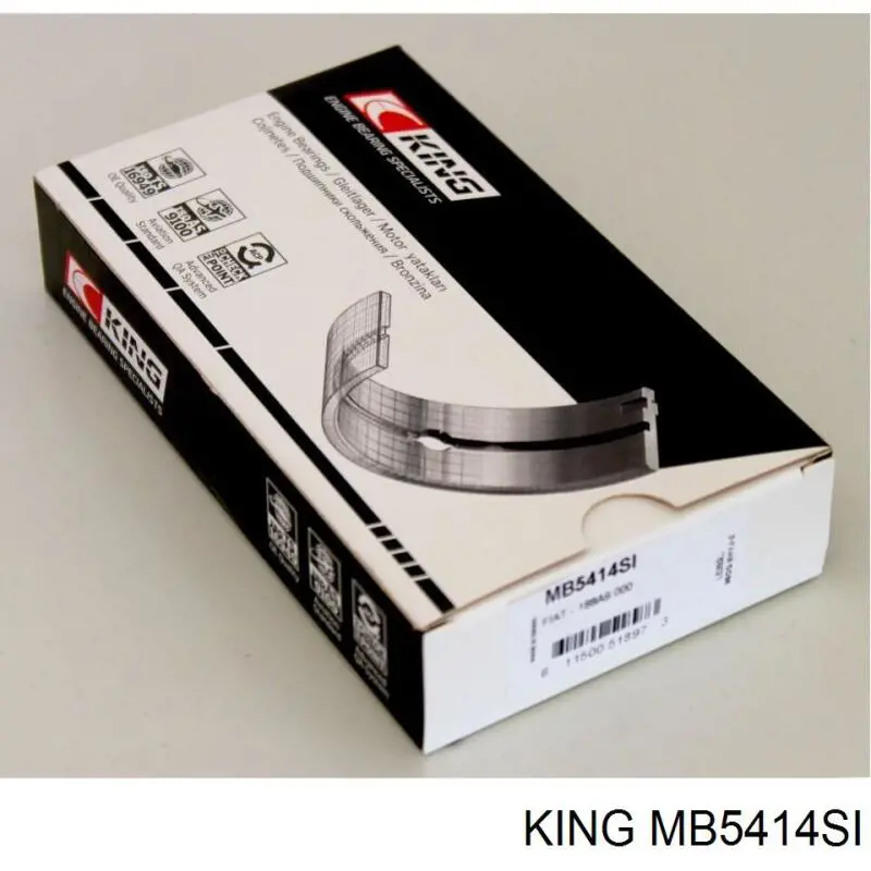 Juego de cojinetes de cigüeñal, estándar, (STD) Fiat Punto 199