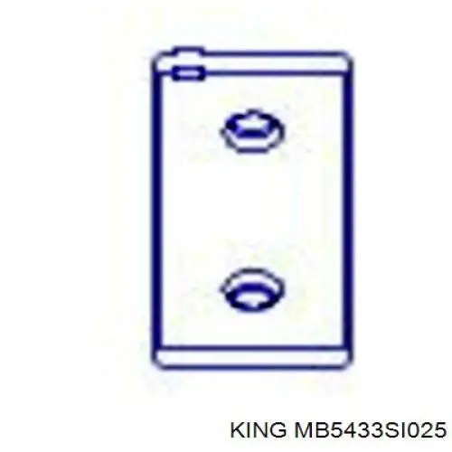 Juego de cojinetes de cigüeñal, cota de reparación (+0,25 mm) MB5433SI025 King