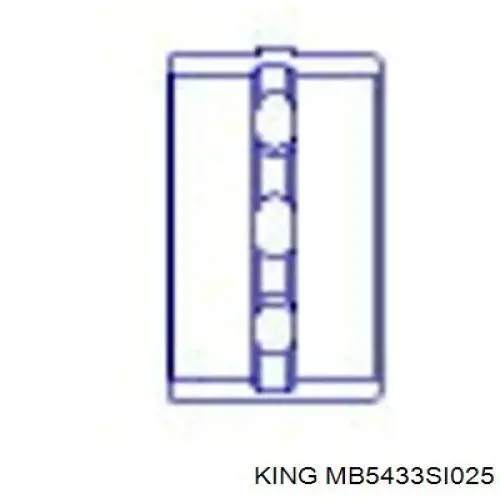 Juego de cojinetes de cigüeñal, cota de reparación (+0,25 mm) King MB5433SI025