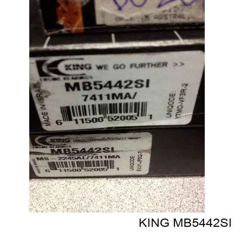 MB5442SI King juego de cojinetes de cigüeñal, estándar, (std)