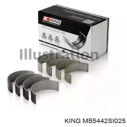 Juego de cojinetes de cigüeñal, cota de reparación (+0,25 mm) King MB5442SI025 precio, desde 46,25 EUR