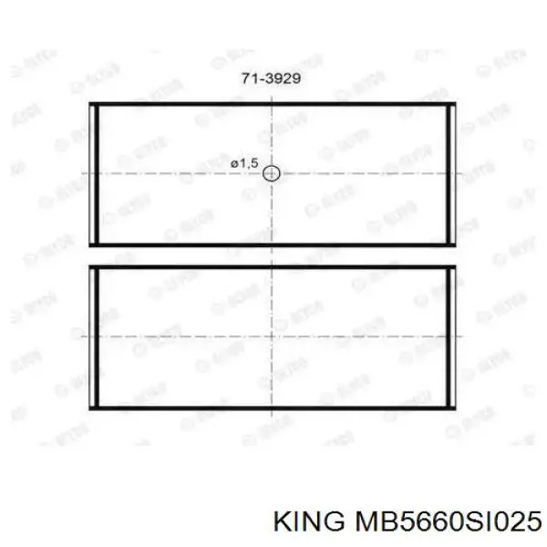Juego de cojinetes de cigüeñal, cota de reparación (+0,25 mm) King MB5660SI025 precio, desde 38,05 EUR