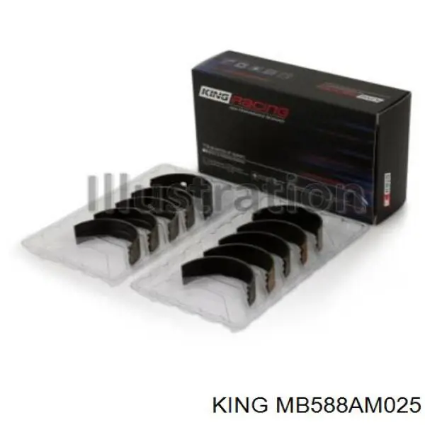 MB588AM025 King Juego de cojinetes de cigüeñal, cota de reparación (+0,25 mm)