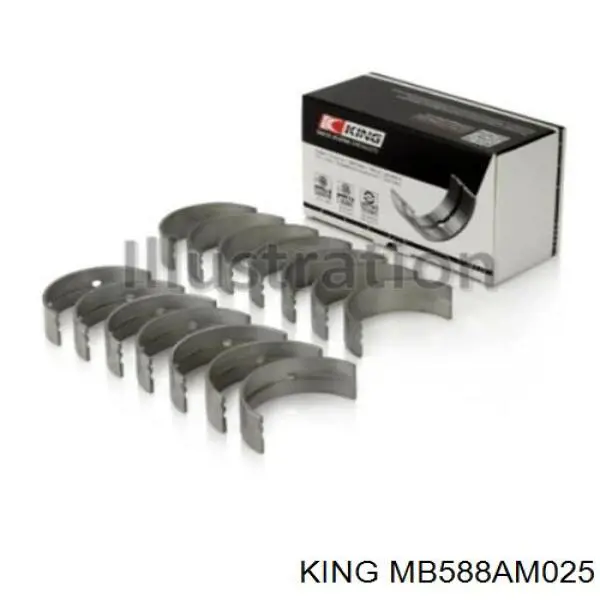 Comprar MB588AM025 King Juego de cojinetes de cigüeñal, cota de reparación (+0,25 mm)