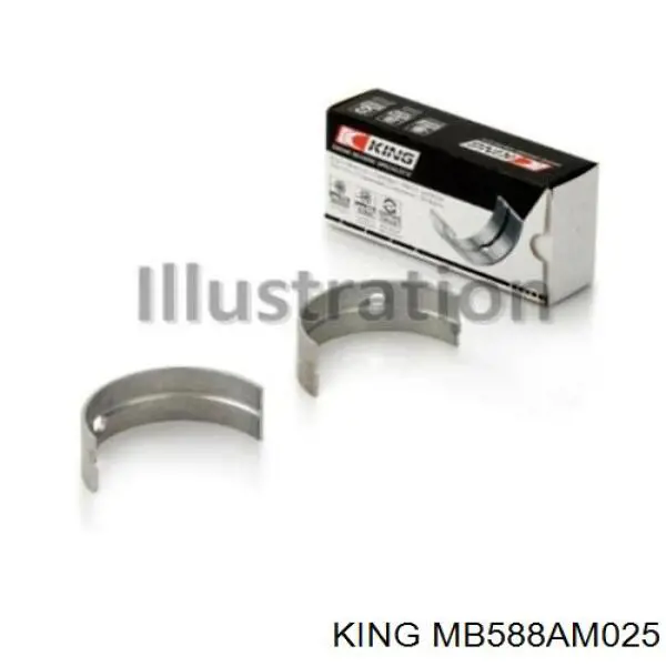 Juego de cojinetes de cigüeñal, cota de reparación (+0,25 mm) King MB588AM025 precio, desde 27,69 EUR
