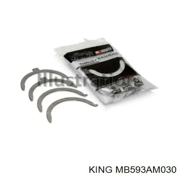 MB593AM030 King juego de cojinetes de cigüeñal, cota de reparación +0,75 mm