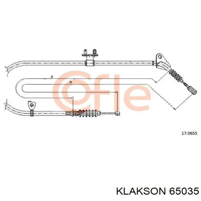 65035 Klakson muelle de suspensión eje trasero