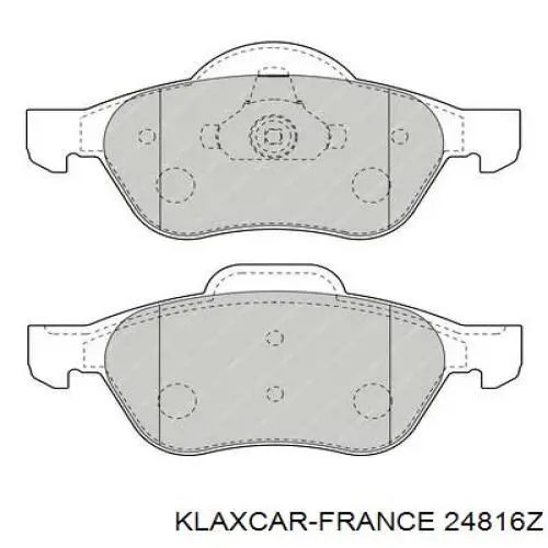 24816Z Klaxcar France pastillas de freno delanteras