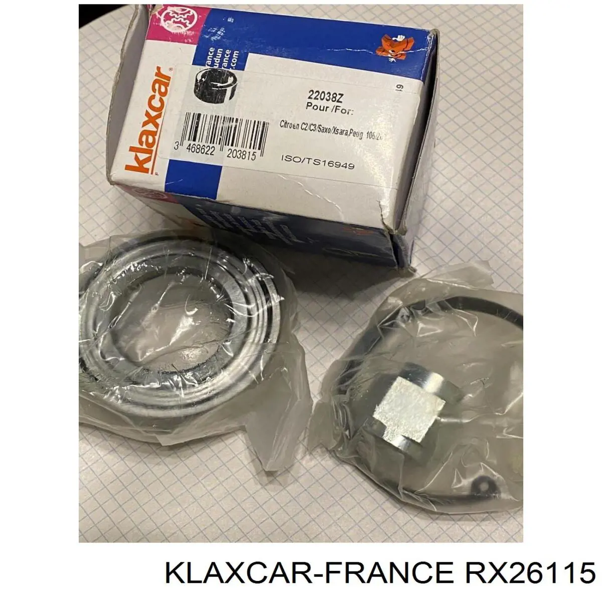 RX26115 Klaxcar France rodillo intermedio de correa dentada