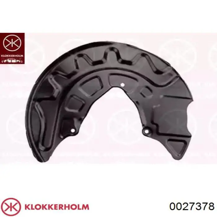 0027378 Klokkerholm chapa protectora contra salpicaduras, disco de freno delantero derecho