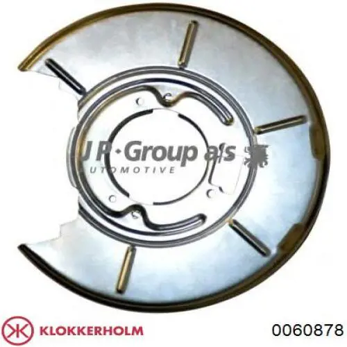 Protector de disco de freno trasero derecho 0060878 Klokkerholm