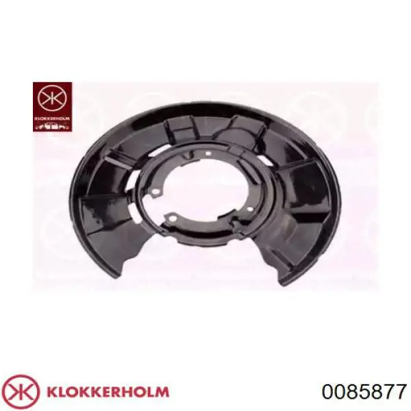 0085877 Klokkerholm chapa protectora contra salpicaduras, disco de freno delantero izquierdo