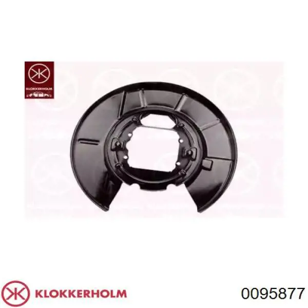 0095877 Klokkerholm chapa protectora contra salpicaduras, disco de freno trasero izquierdo