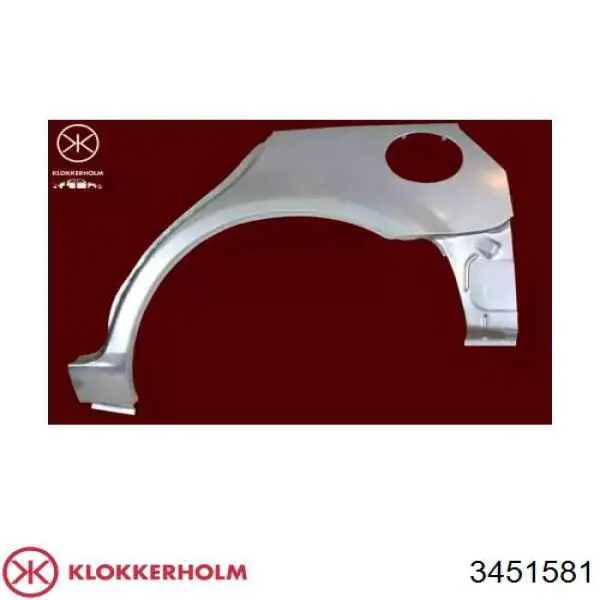 Parte de reparación del arco de la rueda trasera izquierda Klokkerholm 3451581 precio, desde 36,72 EUR