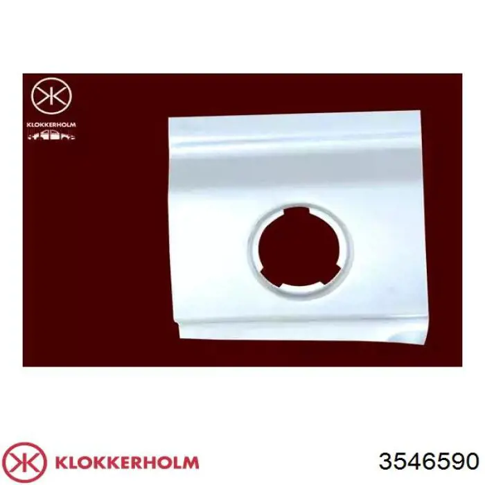 Parte de reparación del arco de la rueda trasera izquierda 3546590 Klokkerholm