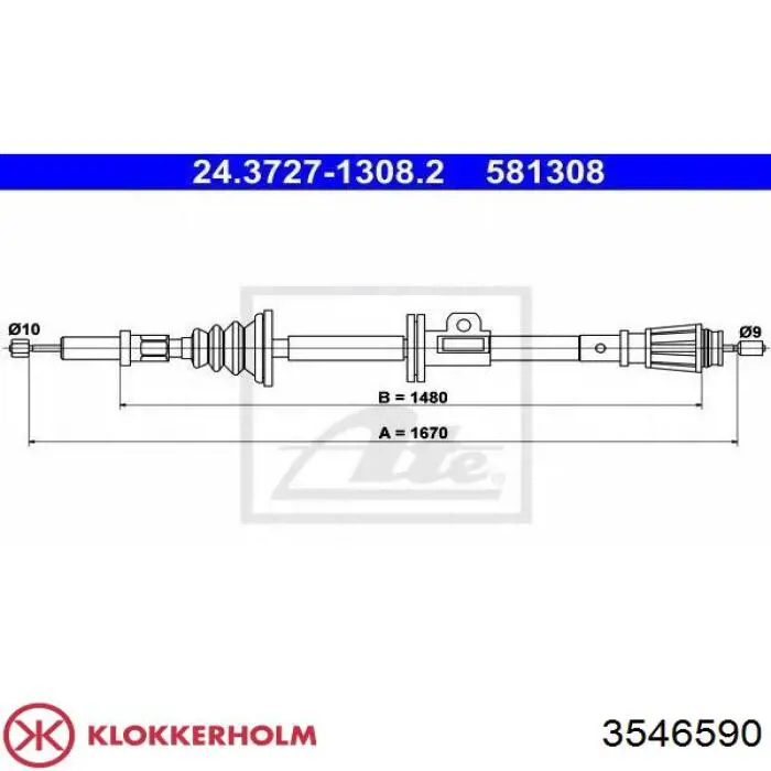 Comprar 3546590 Klokkerholm Parte de reparación del arco de la rueda trasera izquierda