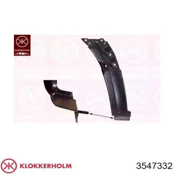Comprar 3547332 Klokkerholm Arco de guardabarros delantero derecho