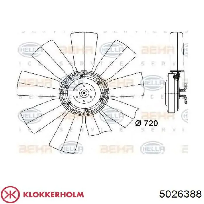 5026388 Klokkerholm guardabarros interior, aleta delantera, derecho