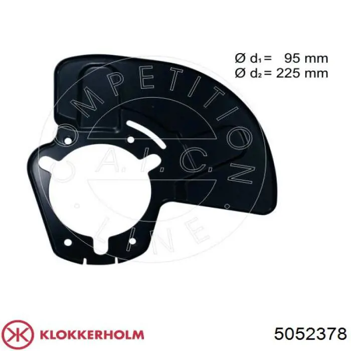 Protector de disco de freno delantero derecho Opel 543094