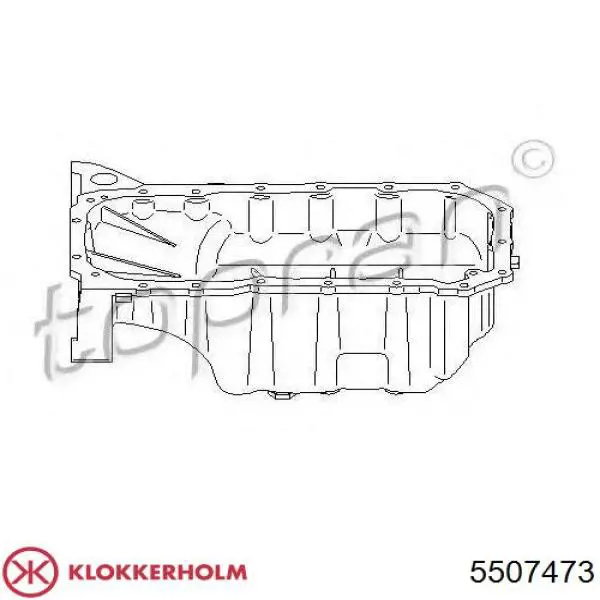 Cárter de aceite del motor Metalcaucho 39564