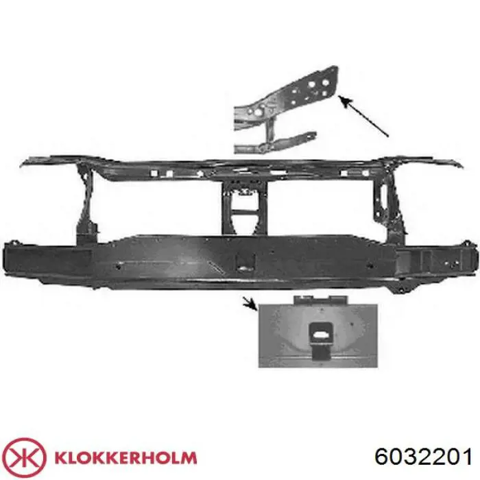 Soporte de radiador 7751473225 Renault (RVI)