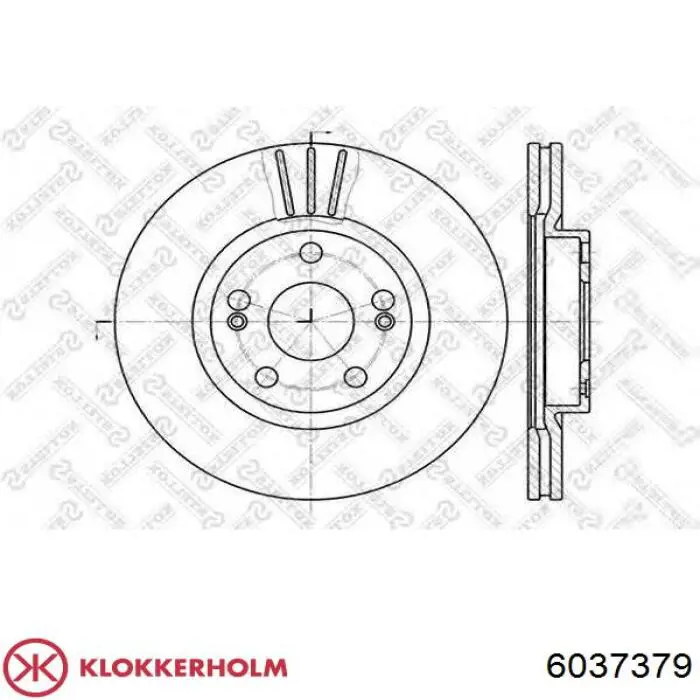 6037379 Klokkerholm chapa protectora, disco de freno delantero