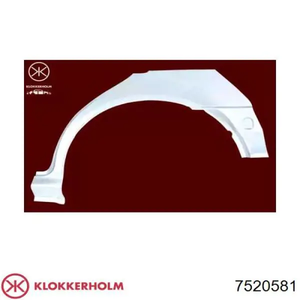 Comprar 7520581 Klokkerholm Parte de reparación del arco de la rueda trasera izquierda
