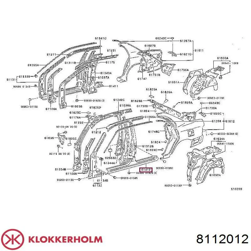 8112012 Klokkerholm chapa de acceso derecha