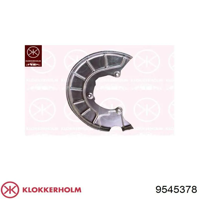 9545378 Klokkerholm chapa protectora contra salpicaduras, disco de freno delantero derecho