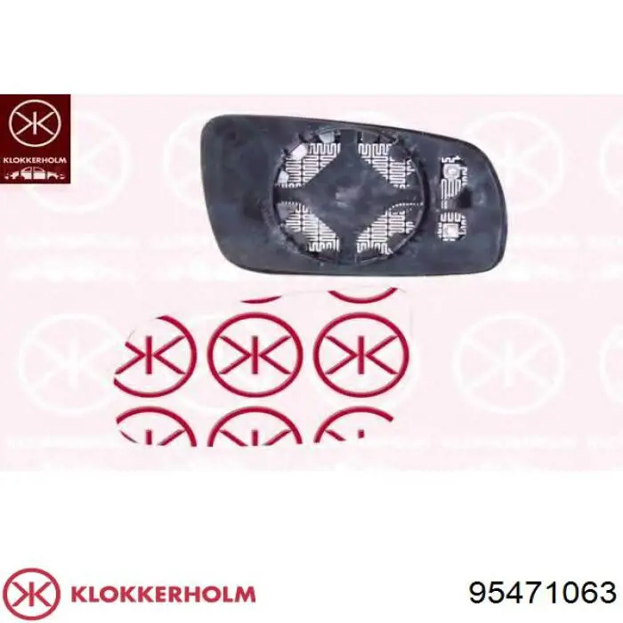 95471063 Klokkerholm cristal de espejo retrovisor exterior izquierdo