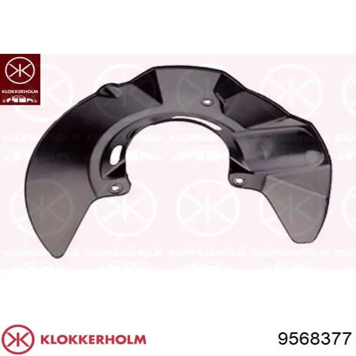 9568377 Klokkerholm chapa protectora contra salpicaduras, disco de freno delantero izquierdo