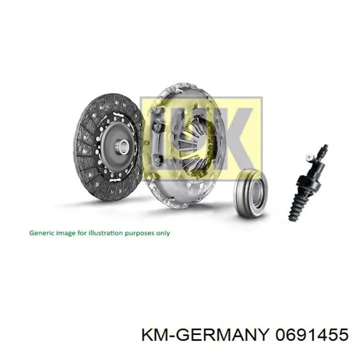 0691455 KM Germany kit de embrague (3 partes)