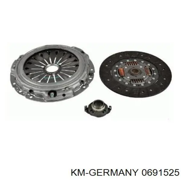 0691525 KM Germany kit de embrague (3 partes)