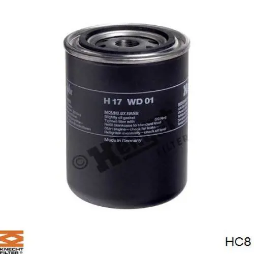 HC8 Knecht-Mahle filtro de aceite