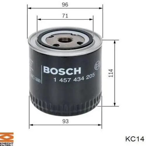 KC14 Knecht-Mahle filtro de combustible
