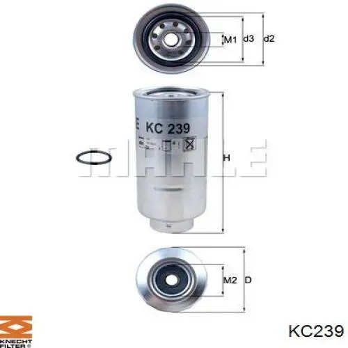 KC239 Knecht-Mahle filtro combustible