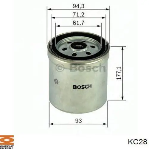 KC28 Knecht-Mahle filtro combustible