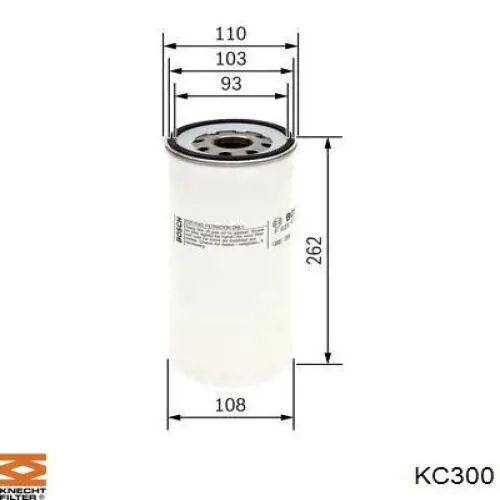 KC300 Knecht-Mahle filtro combustible